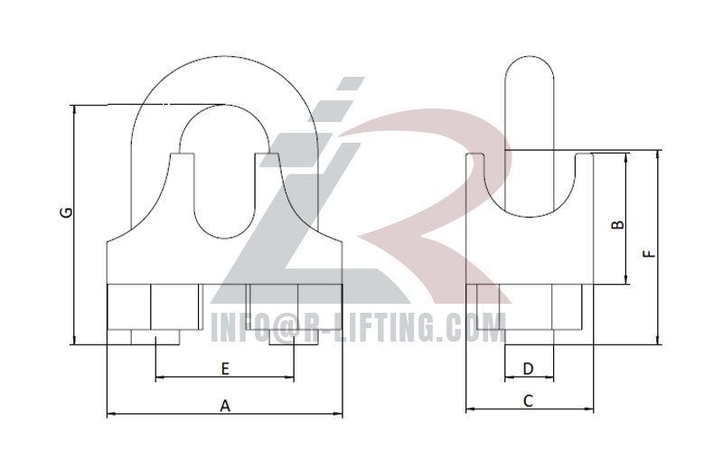 Din741 Type Galv. Malleable Wire Rope Clip