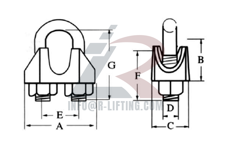 Din1142 Type Galv.Malleable Wire Rope Clip