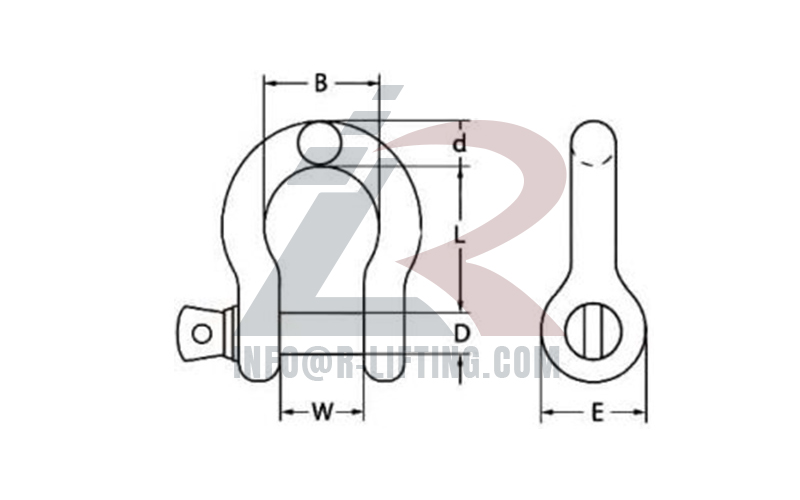 Australian Type Drop Forged Screw Pin Bow Shackle  