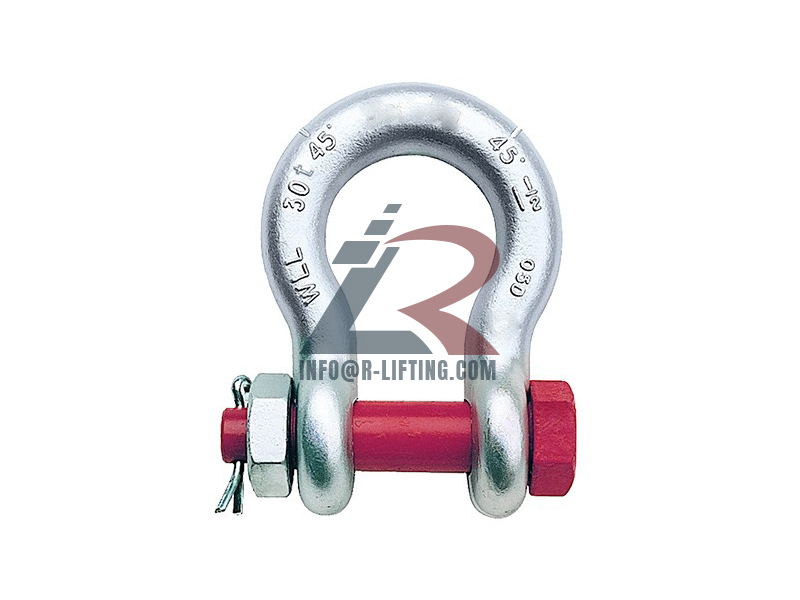 US Type Drop Forged G-2130 Safety Bolt Bow Shackle
