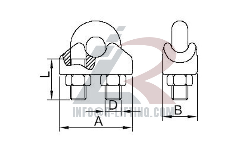 Stainless Steel US Standard Malleable Type Wire Rope Clip