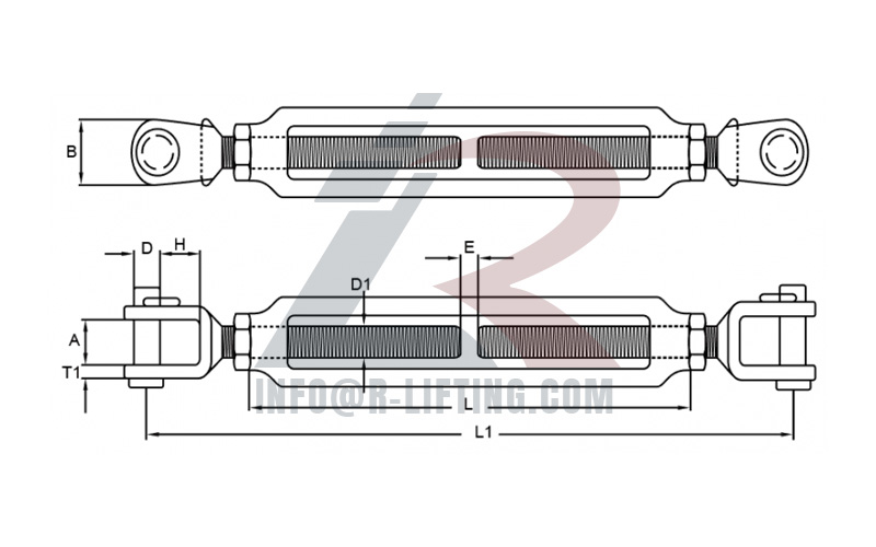 Stainless Steel Eupopean Type Turnbuckle Jaw Jaw Type