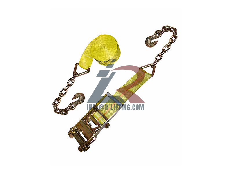 3″ Ratchet Tie Down With Chain Extensions