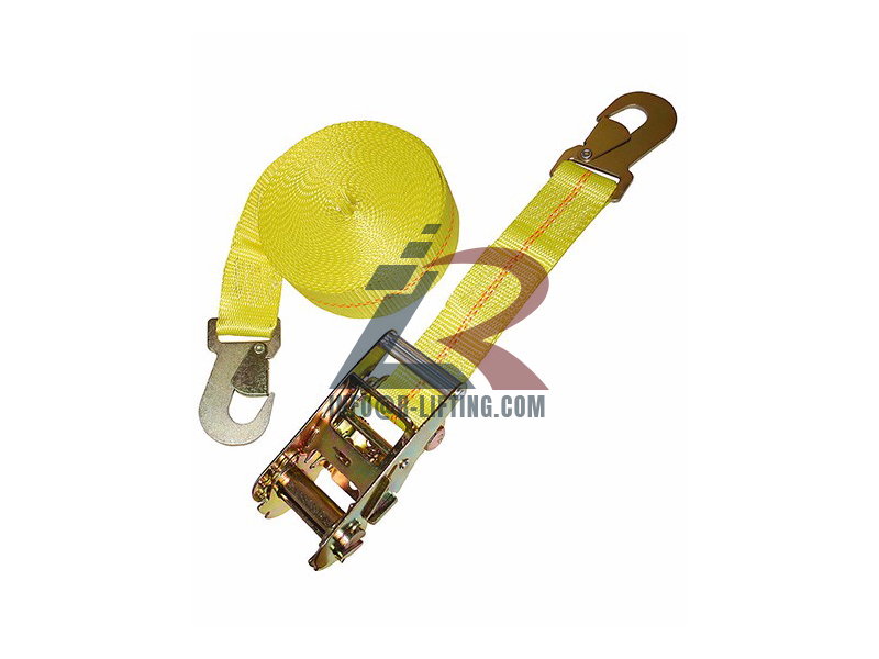 2-Ratchet Tie Down With Flat Snap Hook