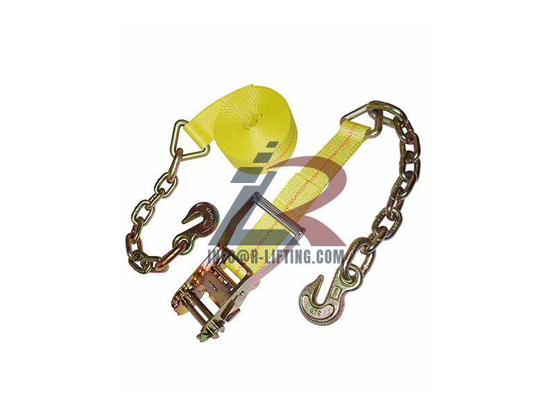 2” Ratchet Tie Down With Chain Extension