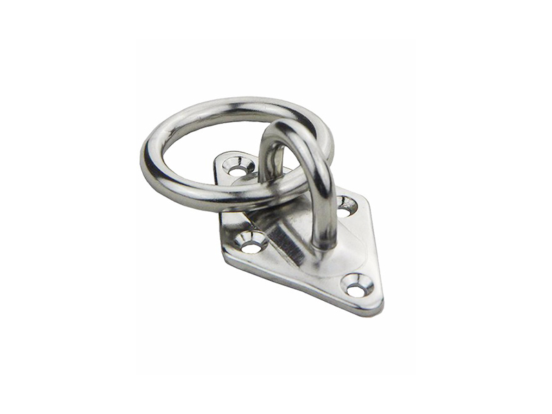Stainless Steel Diamond Pad Eye Plate With Ring