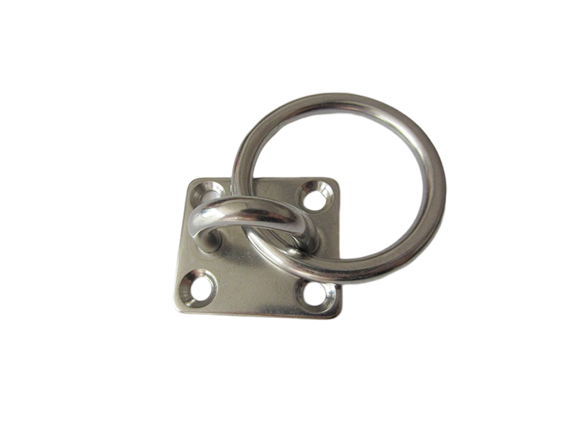 Stainless Steel Square Pad Eye Plate With Ring