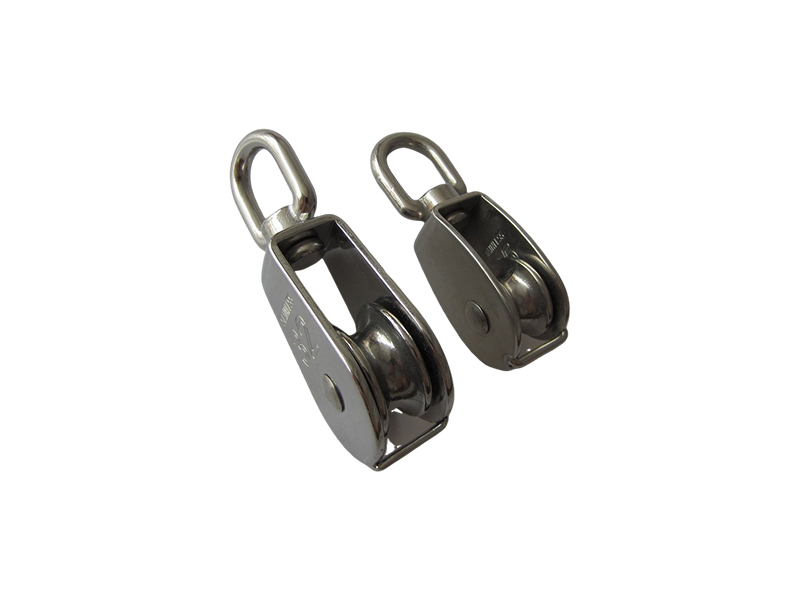 Stainless Steel Swivel Eye Pulley, Single Wheel