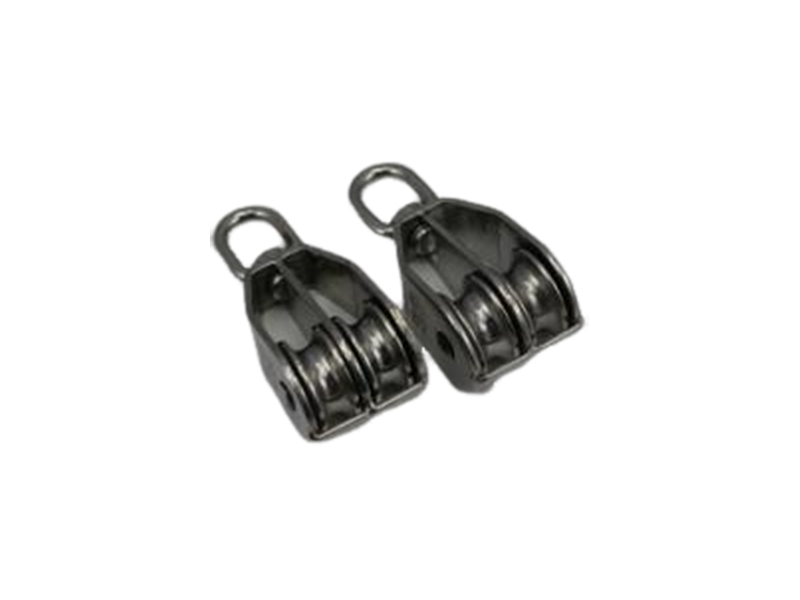 Stainless Steel Swivel Eye Pulley, Double Wheel
