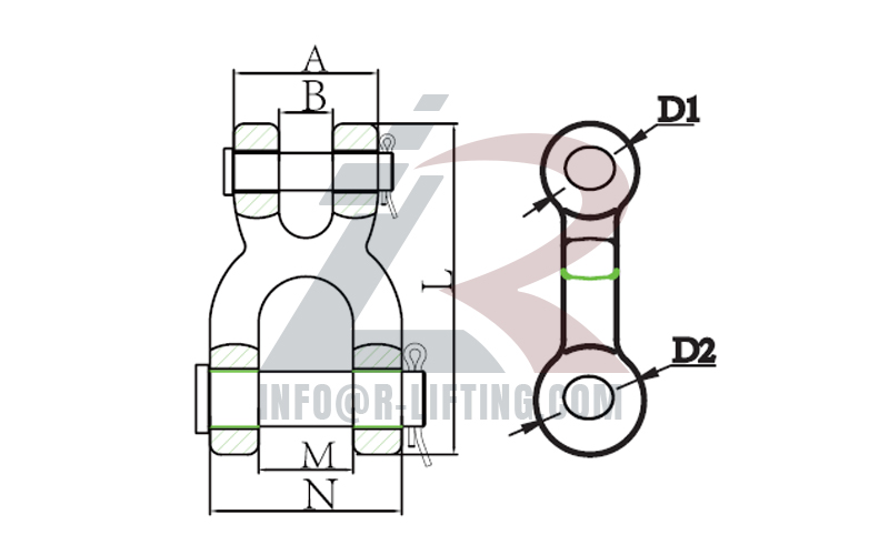 X type double clevis link ring and link qingdao r lifting